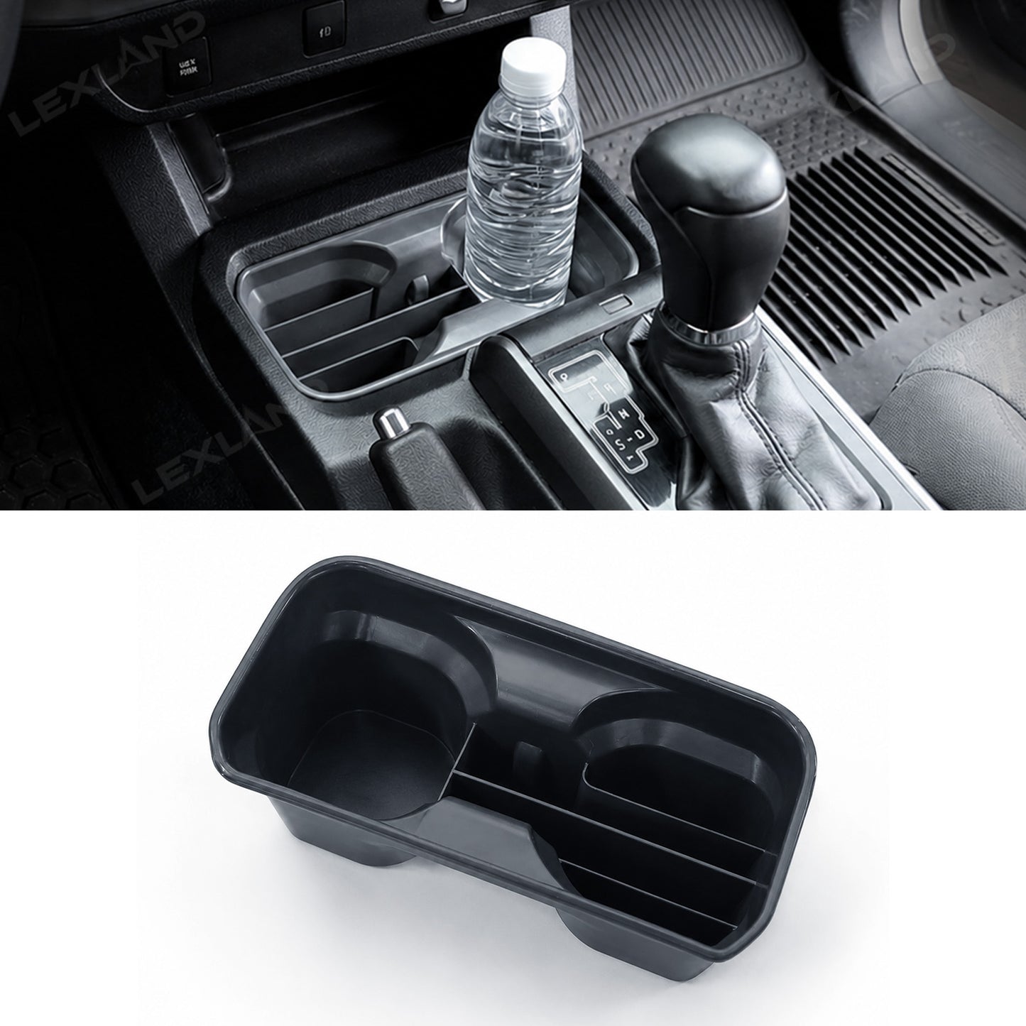 Tacoma Center Console Cup Holder Insert ABS Drink Organizer Water Bottle Storage Box for Toyota