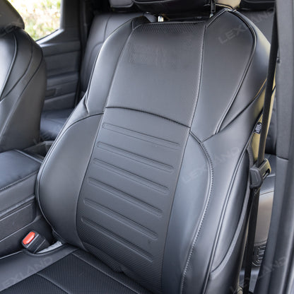 Tacoma /4Runner Seat Covers Embossed Nappa Leather Seat Protectors with TRD Style for Toyota
