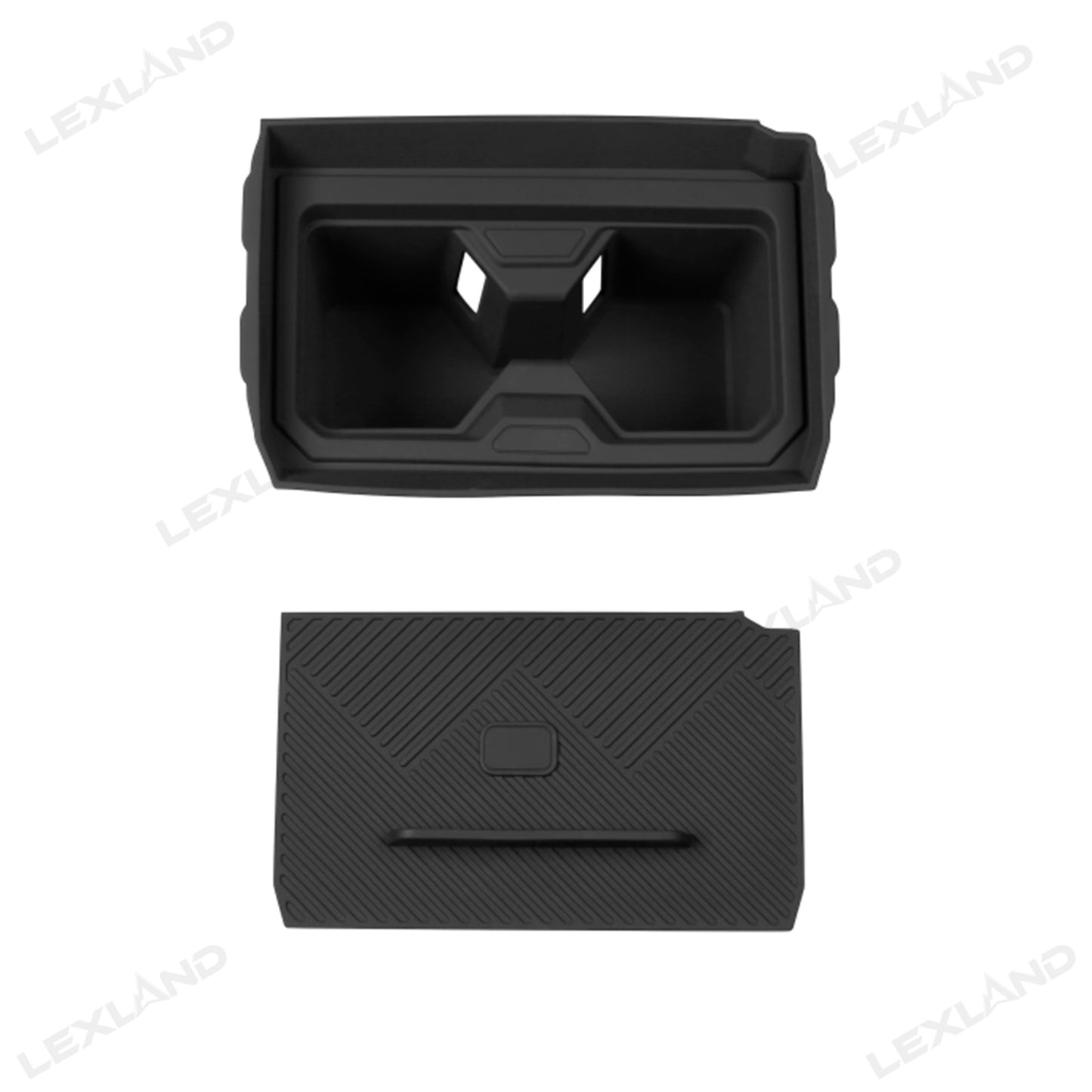 Tacoma/4Runner Center Console Cup Holder Insert TPE Drink Organizer with Lid for Toyota