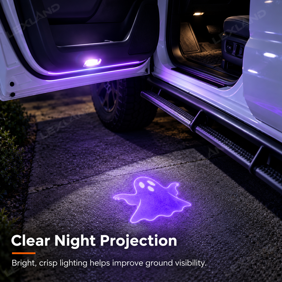 Tacoma/4Runner Halloween Ghost Door Puddle Lights LED Front Door Projector Lights 2PCS