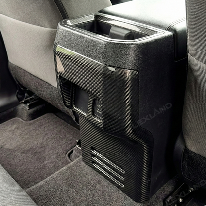 Tacoma Rear Air Vent Outlet Panel ABS Carbon Fiber Style Anti Kick Protection Cover for Toyota