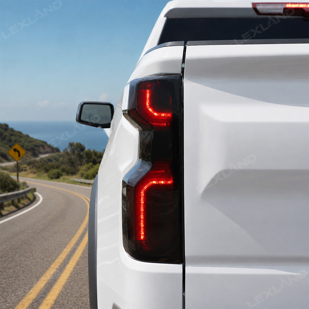 Silverado 1500 Smoked Third Brake Light Cover & Tail Light Covers Overlays Rear Lamp Protector