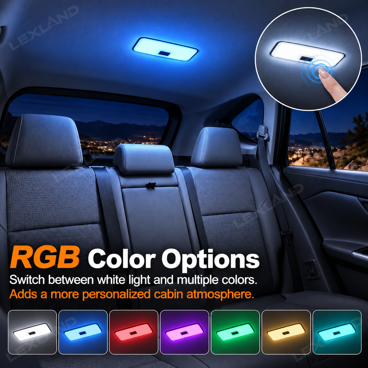 RAV4 LED Rear Dome Light Multi-color Overhead Interior Light of Toyota