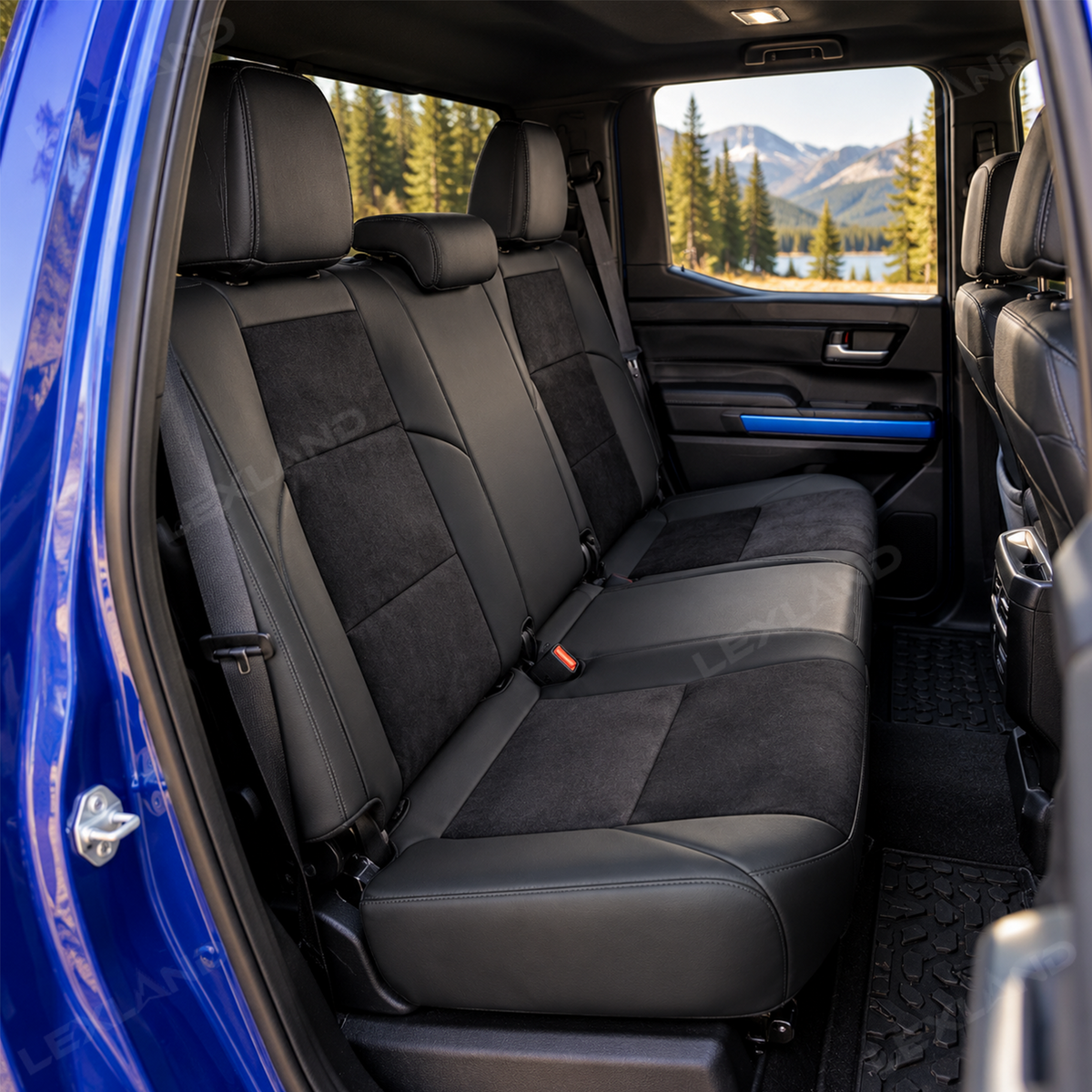 Tacoma/4Runner Seat Covers Suede & Nappa Leather Interior Seat Upholstery Upgrade for Toyota