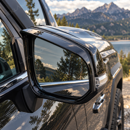 Tundra Rearview Mirror Rain Eyebrow Trim Side Mirror Rain Guard Eyebrow Cover Trim 2PCS for Toyota