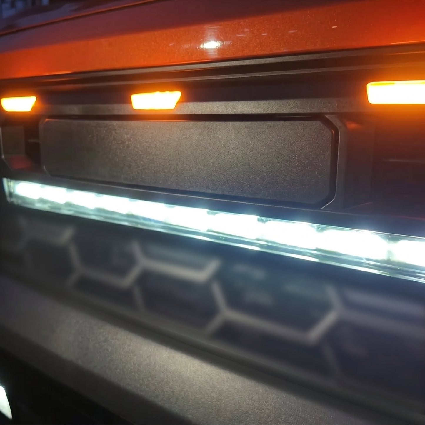 Tacoma Front Bumper Grille With LED & Light Bar Racing Grills With TRD PRO Style Upgrade for Toyota