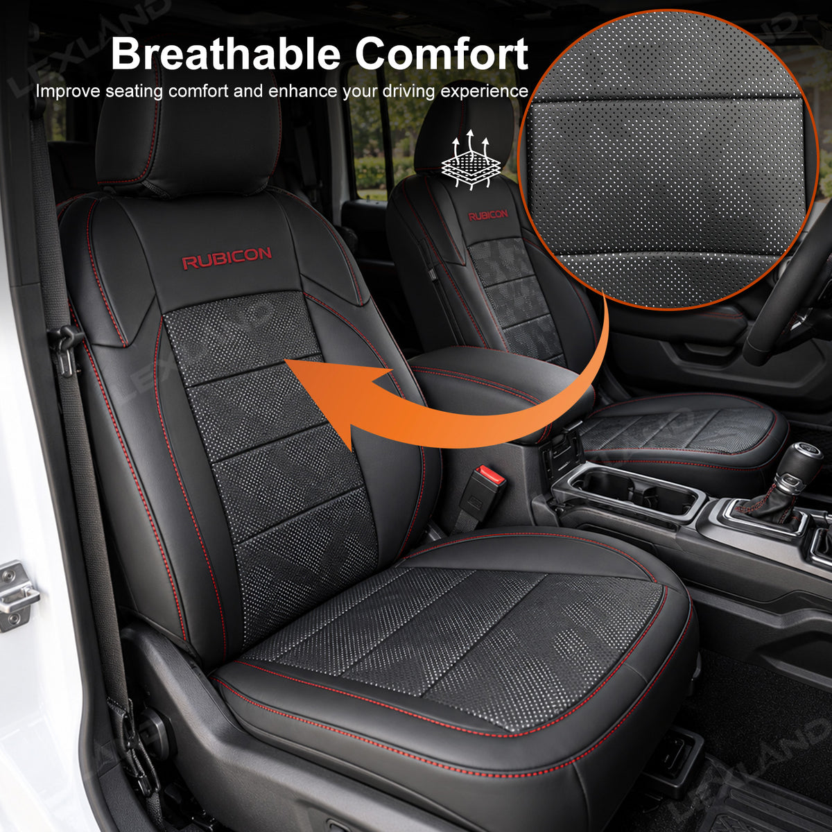 Wrangler Como Style Seat Covers 4-Door Seat Protector Without Rear Armrest Interior Seat Upholstery Upgrade
