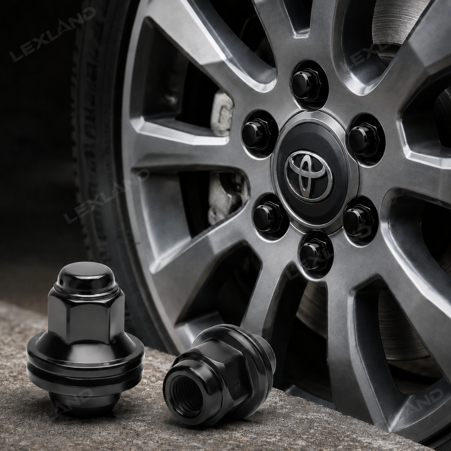Tacoma/4Runner/Tundra Lug Nuts M14×1.5 Wheel Lug Fasteners Set 24PCS for Toyota