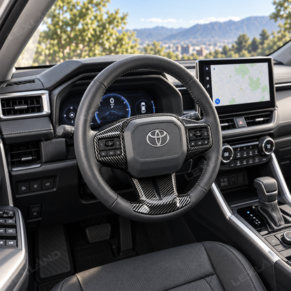 RAV4 Steering Wheel Cover ABS Carbon Fiber Style Interior Upgrade for Toyota