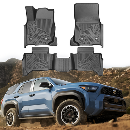 4Runner Floor Mats & Cargo Liner Seat Back Protector Set All-Weather TPE Interior