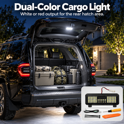 4Runner Trunk Camping Light Dual-Color LED Cargo Lamps Hatch Trunk Ceiling Lighting