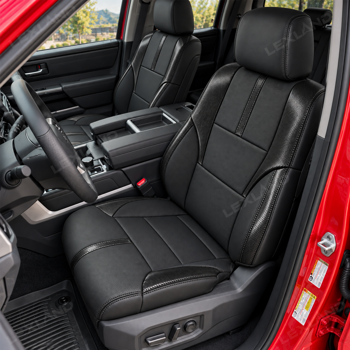 Tundra Seat Covers Carbon Fiber Style Custom Seat Protector Interior Cover for Toyota