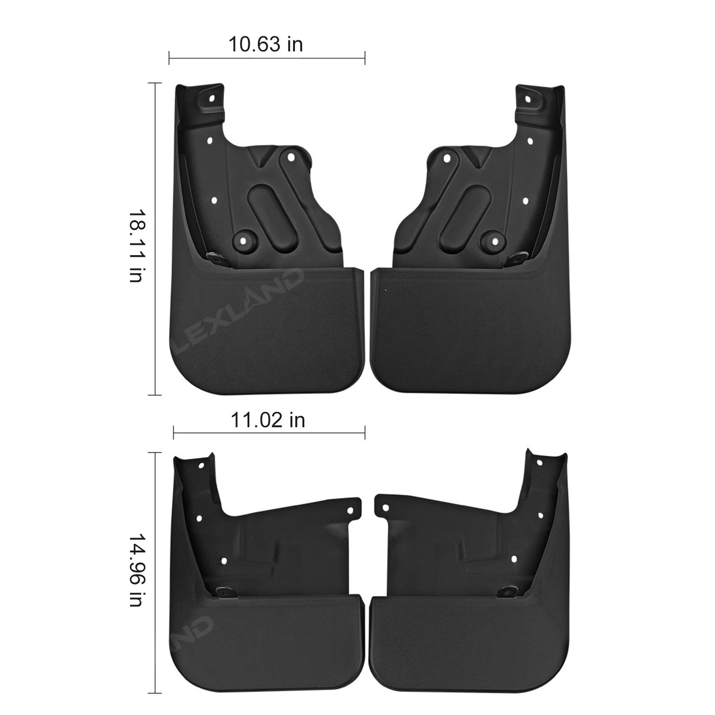 Tundra Mud Flaps No-Drill Splash Guards Front & Rear Fender Mudguards for Toyota