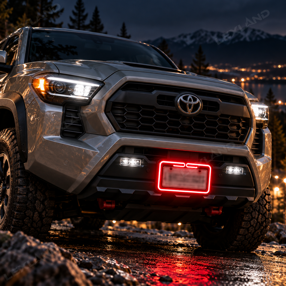 Tacoma/4Runenr/Tundra LED License Plate Frame Protector Front & Rear Cover Holder 2PCS for Toyota