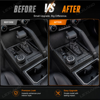 Tacoma/4Runner Gear Shift Panel Cover Steering Wheel Cover Trim Interior Protective Overlays for Toyota