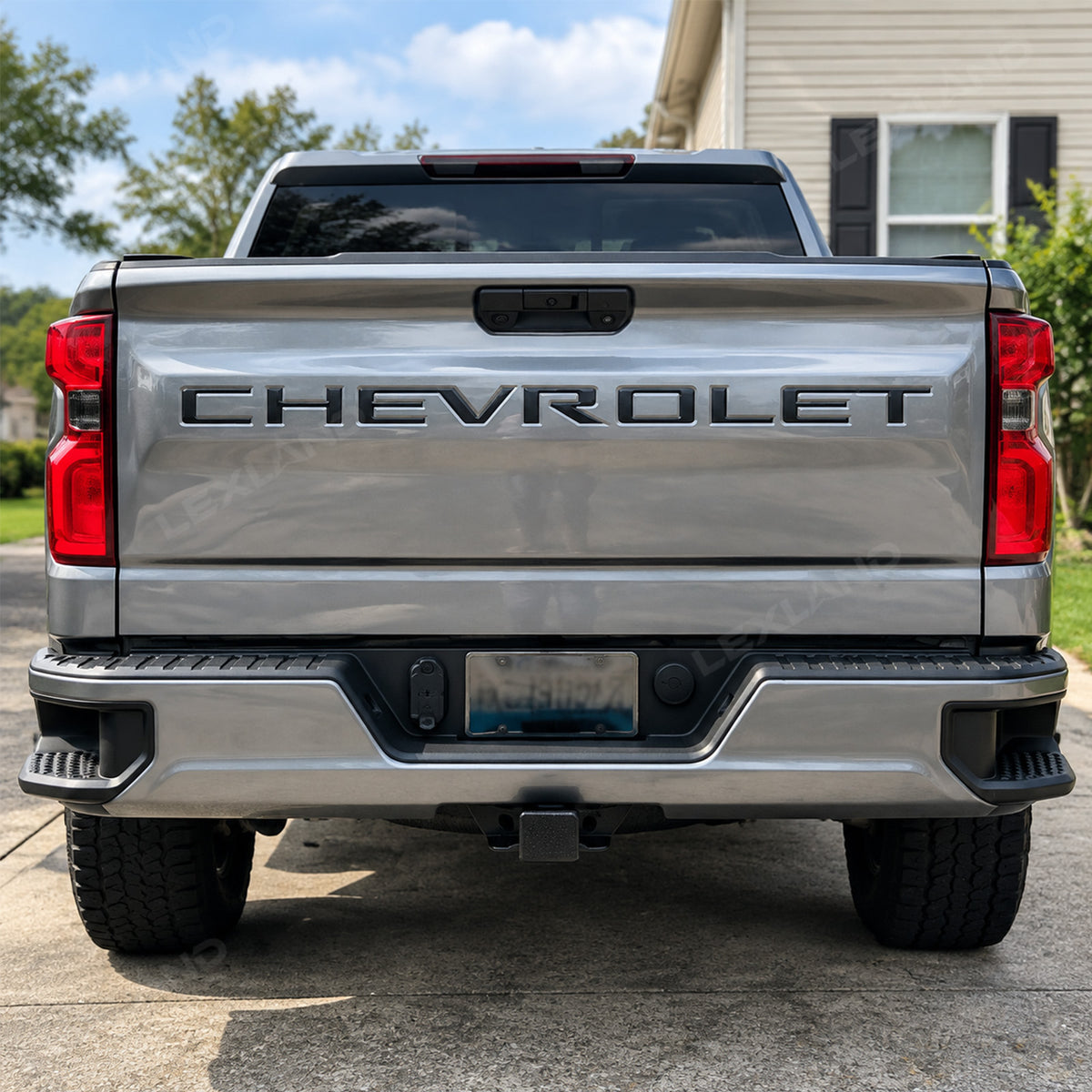 Silverado 1500 Tailgate Letters 3D Raised Tailgate Insert Overlays Rear Emblem Trim for Chevrolet