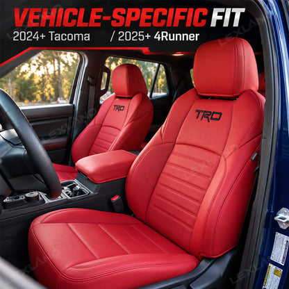 Tacoma /4Runner Seat Covers Full Coverage Embossed Seat Protector with TRD Style for Toyota
