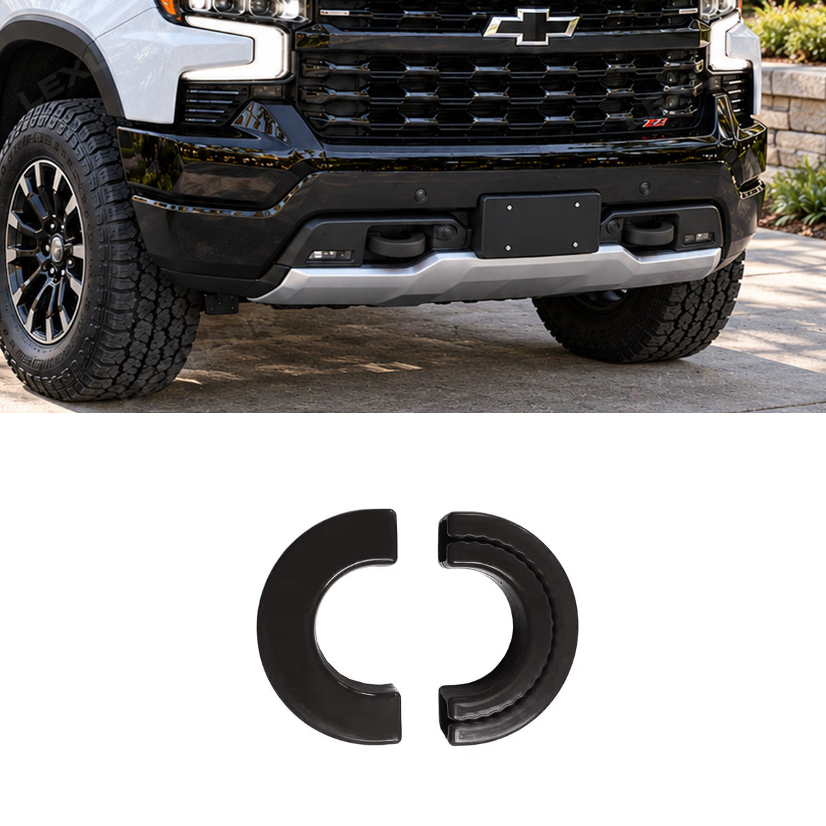 Silverado 1500 Front Tow Hook Covers Silicone Tow Hook Caps Protectors for Chevrolet