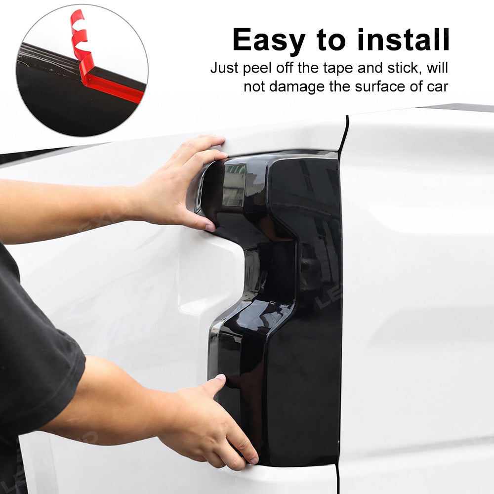 Silverado 1500 Smoked Third Brake Light Cover & Tail Light Covers Overlays Rear Lamp Protector