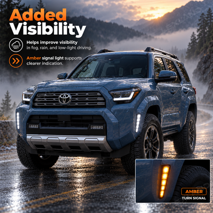 4Runner Fender Marker Lights Dual-Color LED Side Marker Lights for Toyota