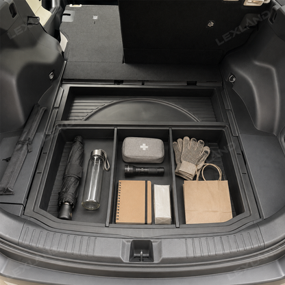 RAV4 Trunk Hidden Storage Box Rear Hatch Cargo Organizer Multi-Compartment Tray for Toyota