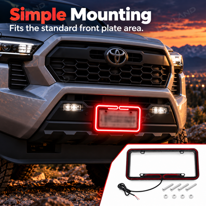 Tacoma/4Runenr/Tundra LED License Plate Frame Protector Front & Rear Cover Holder 2PCS for Toyota