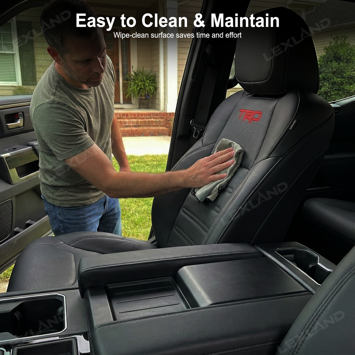 Tundra Seat Covers Embossed Seat Protectors with TRD Letter Style for Toyota