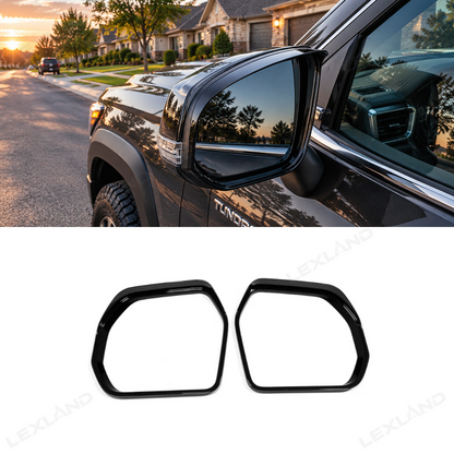 Tundra Rearview Mirror Rain Eyebrow Trim Side Mirror Rain Guard Eyebrow Cover Trim 2PCS for Toyota
