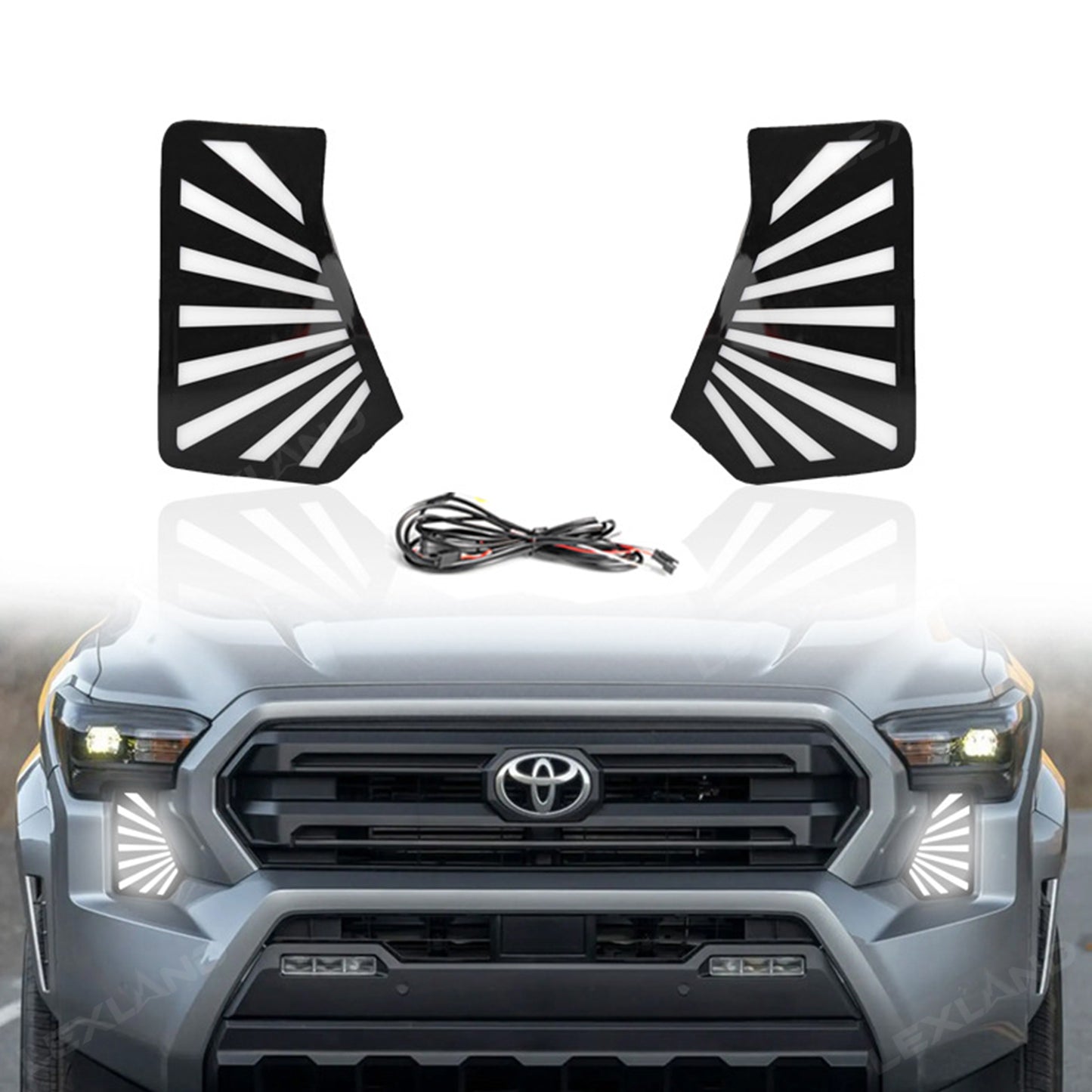 Tacoma LED DRL Sequential Daytime Running Light Kit Dual-Color Dynamic Fog Lamps for Toyota