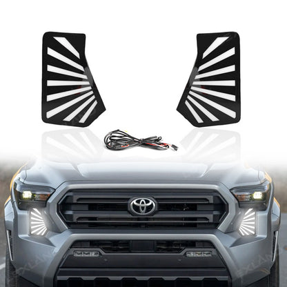 Tacoma LED DRL Sequential Daytime Running Light Kit Dual-Color Dynamic Fog Lamps for Toyota