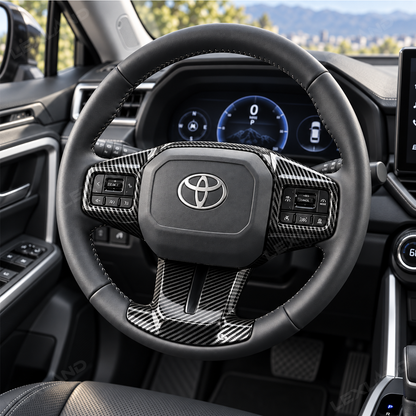 RAV4 Steering Wheel Cover ABS Carbon Fiber Style Interior Upgrade for Toyota