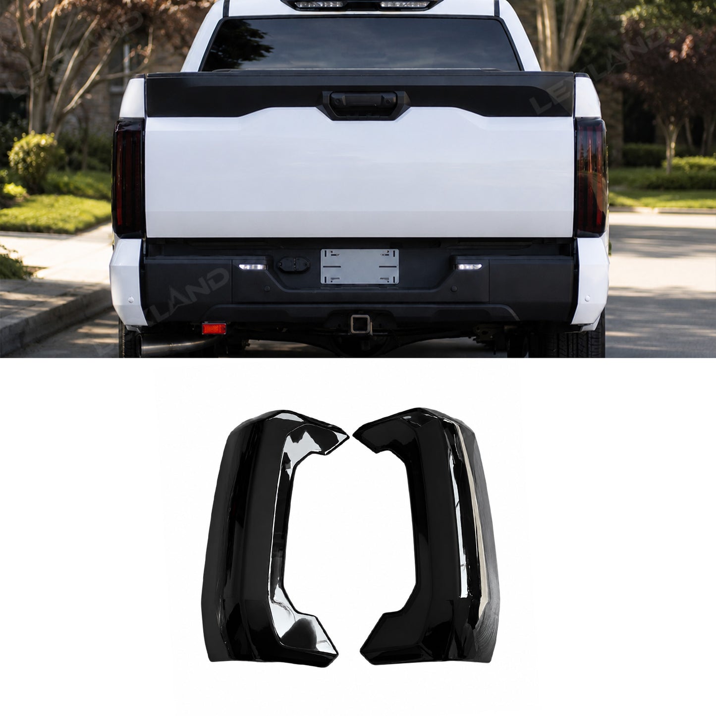 Tundra Tail Light Cover Smoked Rear Taillights Lamp Overlay Protection Cover for Toyota