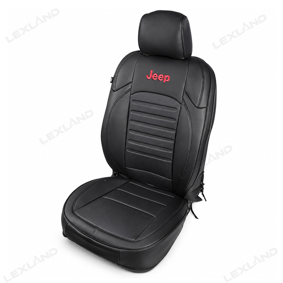 Wrangler Seat Covers 4-Door Embossed Leather Seat Protector Without Rear Armrest