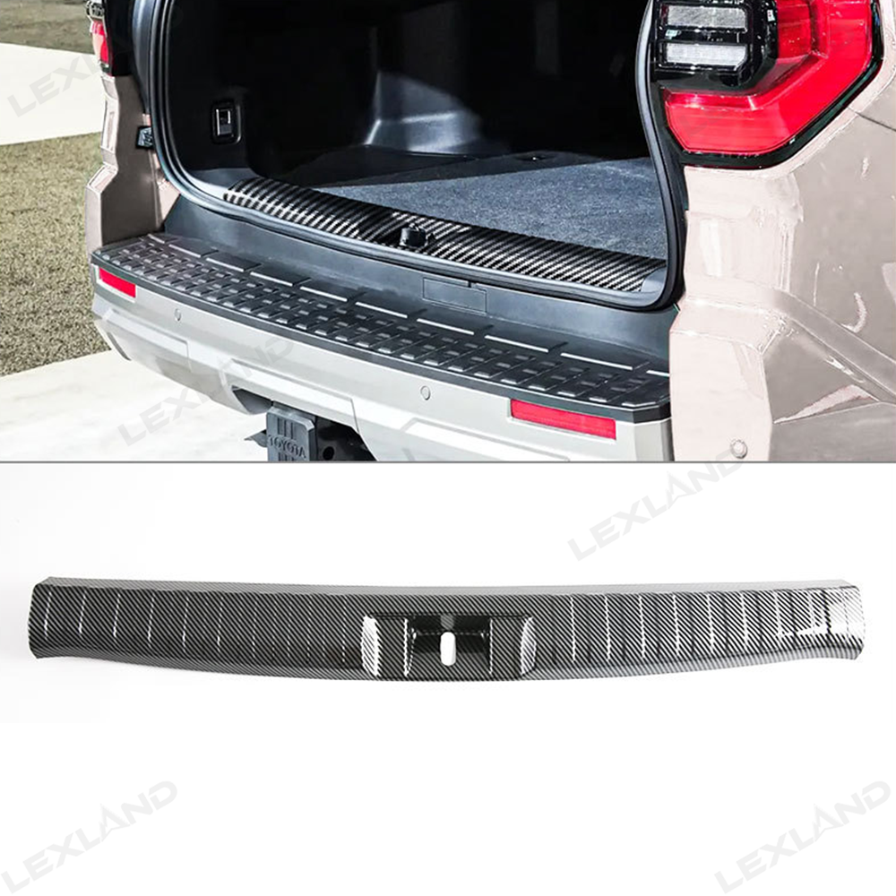 4Runner Rear Bumper Guard Plate Cover ABS Glossy Carbon Fiber Style Rear Sill Guard Board Protector