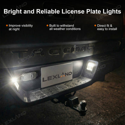 Tacoma LED License Plate Light White License Plate Lamp for Toyota