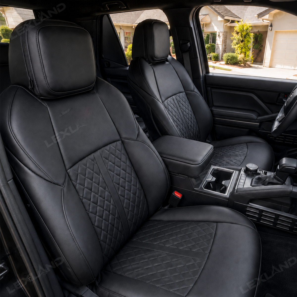 Tacoma/4Runner Seat Covers Diamond Pattern Seat Protectors TRD-Style Interior Protection for Toyota