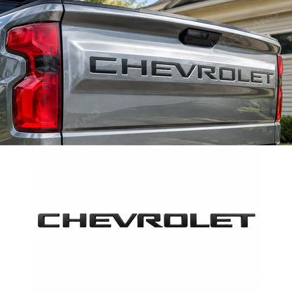 Silverado 1500 Tailgate Letters 3D Raised Tailgate Insert Overlays Rear Emblem Trim for Chevrolet