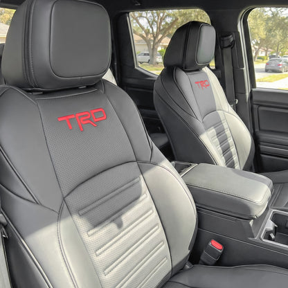 Tacoma /4Runner Seat Covers Embossed Nappa Leather Seat Protectors with TRD Style for Toyota