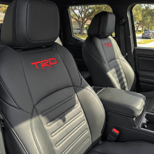 Tacoma Front Row Seat Covers Full Coverage Embossed Seat Protectors with TRD Letter Style for Toyota