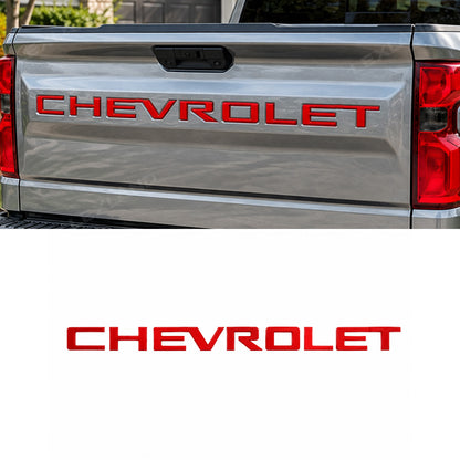Silverado 1500 Tailgate Letters 3D Raised Tailgate Insert Overlays Rear Emblem Trim for Chevrolet
