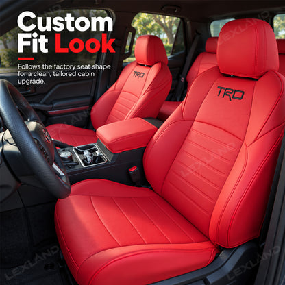 Tacoma /4Runner Seat Covers Full Coverage Embossed Seat Protector with TRD Style for Toyota