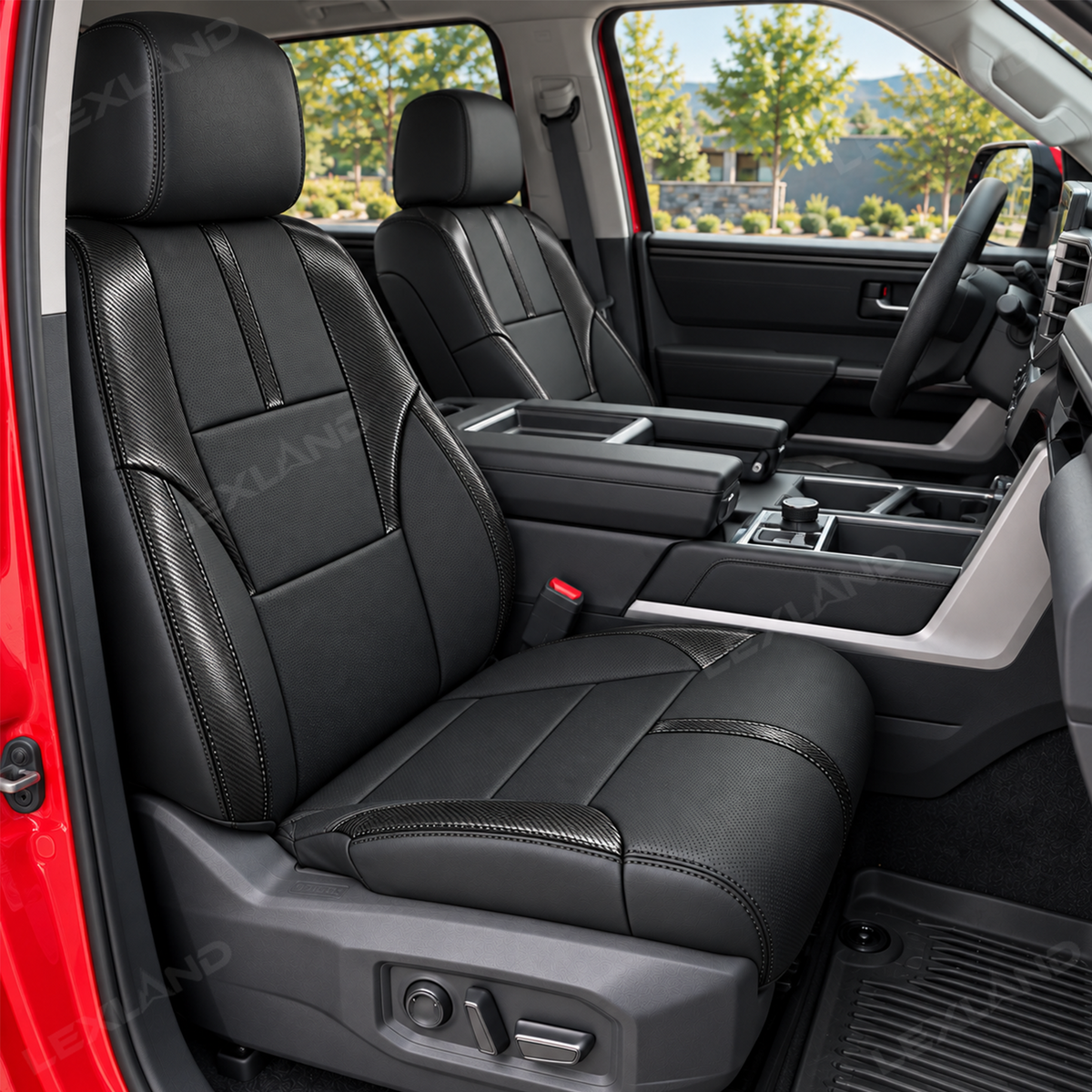Tundra Seat Covers Carbon Fiber Style Custom Seat Protector Interior Cover for Toyota