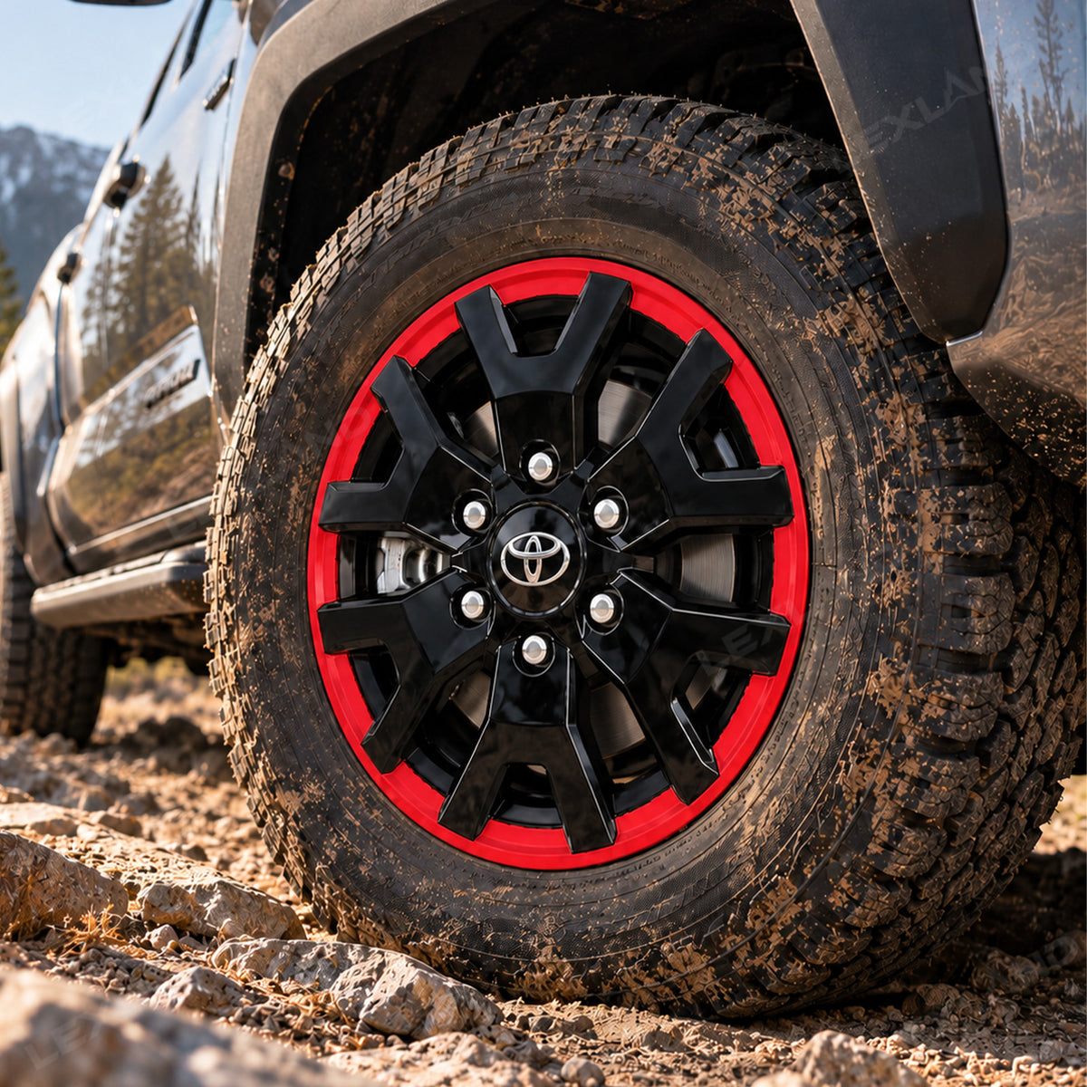 Tacoma SR5 17'' Wheel Covers Snap-On Wheel Skins OEM-Style Hubcaps 4PCS for Toyota