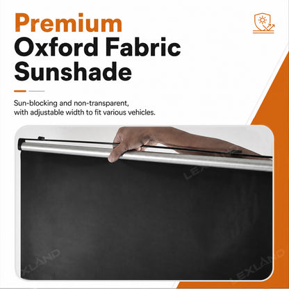 Tacoma Retractable Windshield Sun Shade Easy Pull Heat Blocking & UV Protection Interior Sunshade 2.0