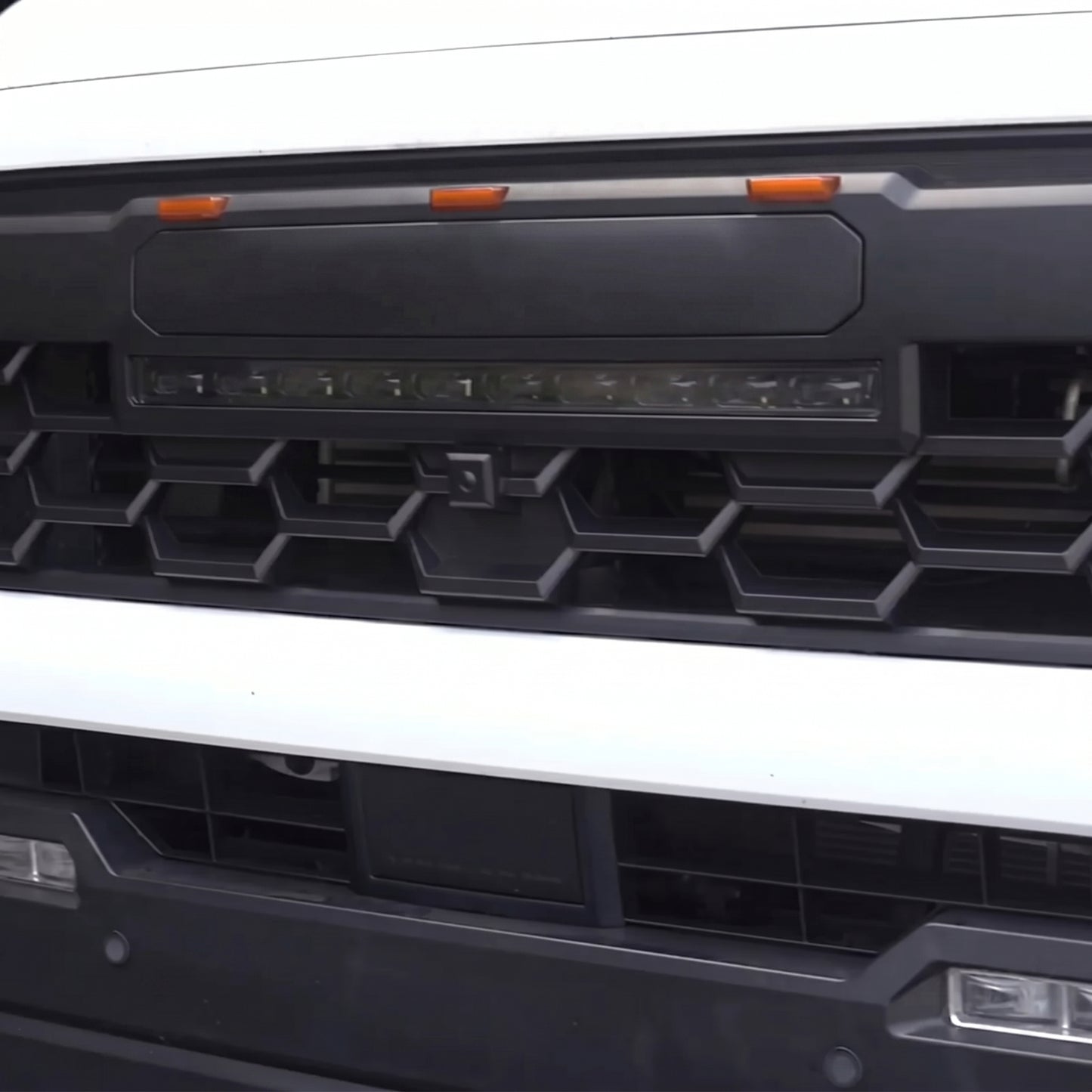 Tacoma Front Bumper Grille With LED & Light Bar Racing Grills With TRD PRO Style Upgrade for Toyota