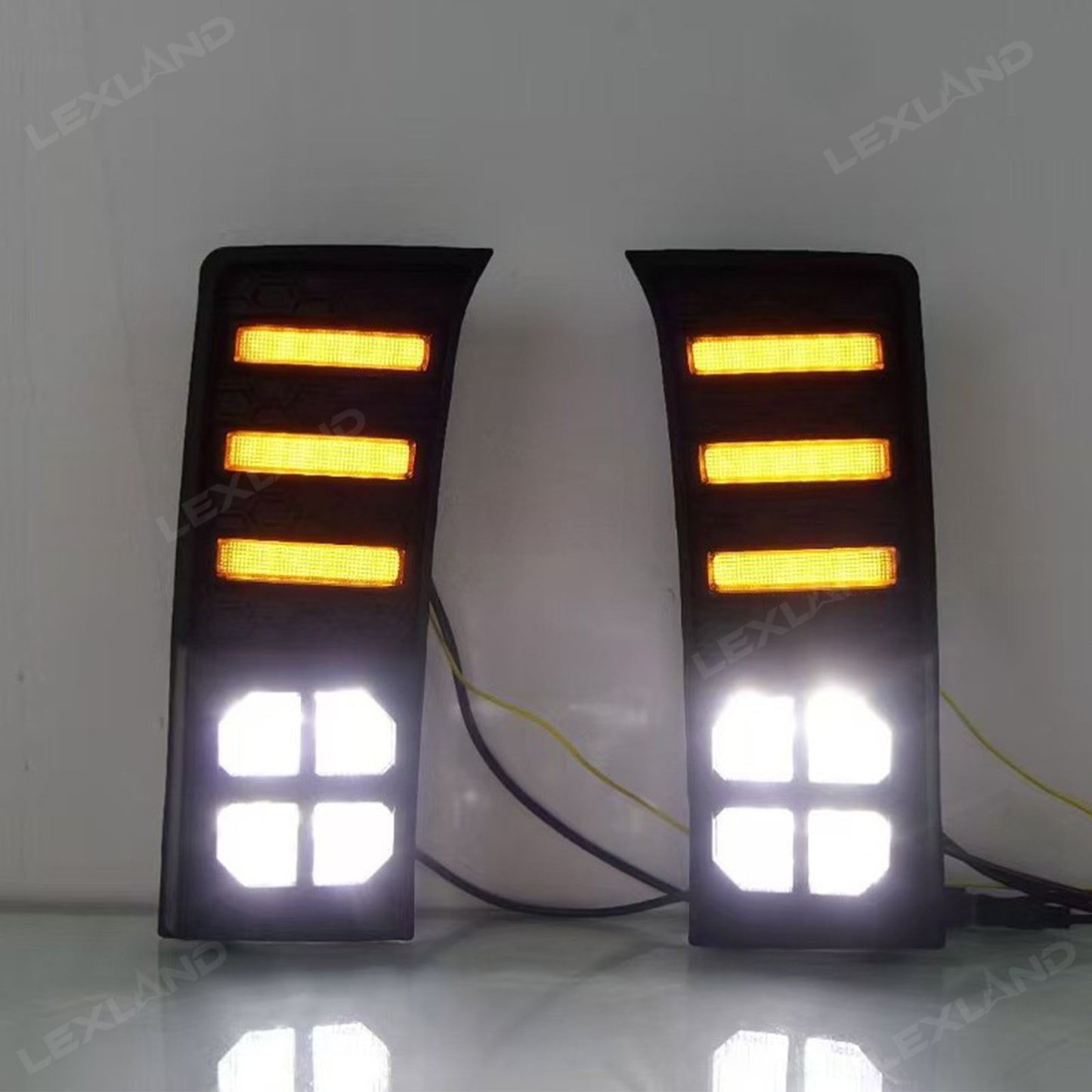 Tundra LED Daytime Running Lights Dual-Color DRL Sequential Turn Signal Lighting Upgrade for Toyota