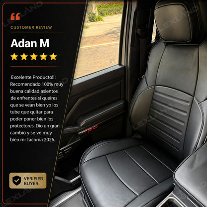 Tacoma /4Runner Seat Covers Embossed Nappa Leather Seat Protectors with TRD Style for Toyota