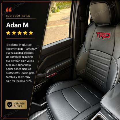 Tacoma /4Runner Seat Covers Embossed Nappa Leather Seat Protectors with TRD Logo for Toyota