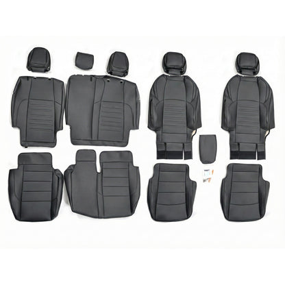 Tacoma /4Runner Seat Covers Embossed Nappa Leather Seat Protectors with TRD Style for Toyota