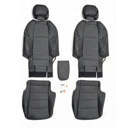 Tacoma Front Row Seat Covers Full Coverage Embossed Seat Protectors with TRD Letter Style for Toyota